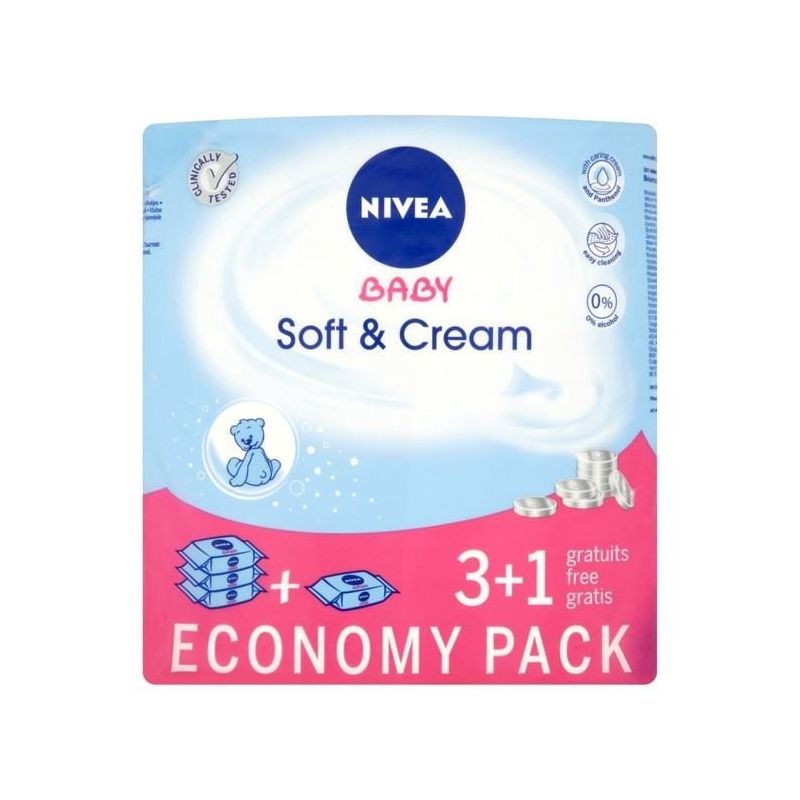 Nivea 3+1 Soft&Cream Wipes Wet Baby