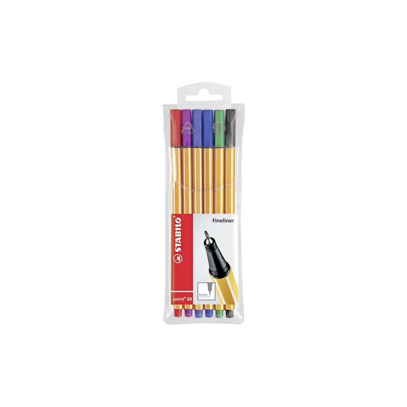 Stabilo Point 88 Pochette X6