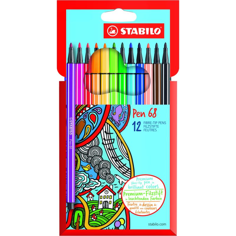 Stabilo 12 Feutres Pen 68