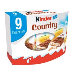 Kinder Country Barres Chocolatées Céréales : La Boite De 9 Pièces - 211,5 G