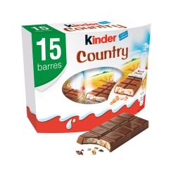 Kinder Barres Chocolatées Céréales Country : La Boite De 15 Pièces - 352,5 G