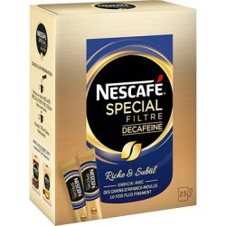 Nescafé Café Soluble Décaféiné : Les 25 Sticks De 2 G