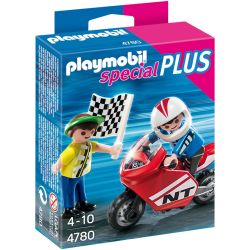 Playmobil Playmobi Enfant Av Moto Course