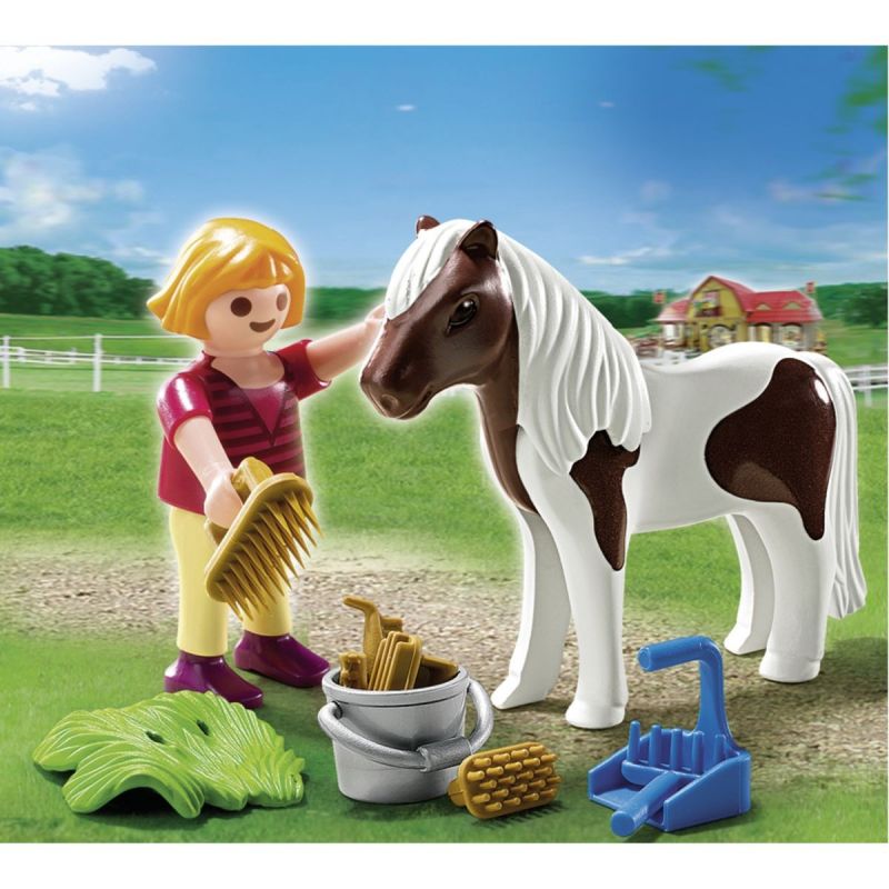Playmobil Playmo Enfant Avec Poney