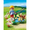 Playmobil Playmo Enfant Avec Oies Et Can