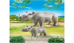 Playmobil Playmo Rhinoceros Et Son Petit