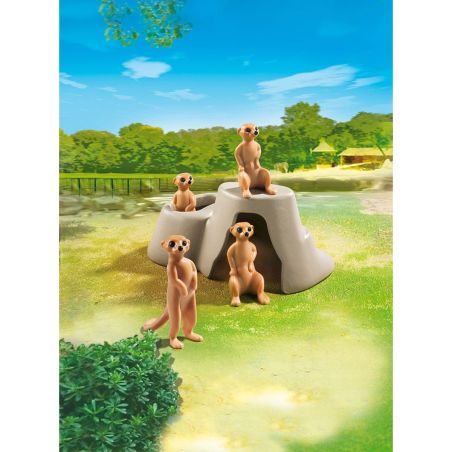 Playmobil Playmo Suricates Avec Rocher