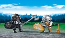 Playmobil Playmo Chevalier Noir Et Arg
