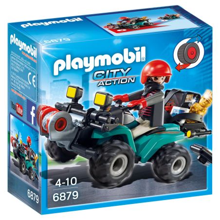 Playmobil Playmo Quad Av Treuil Et Ban