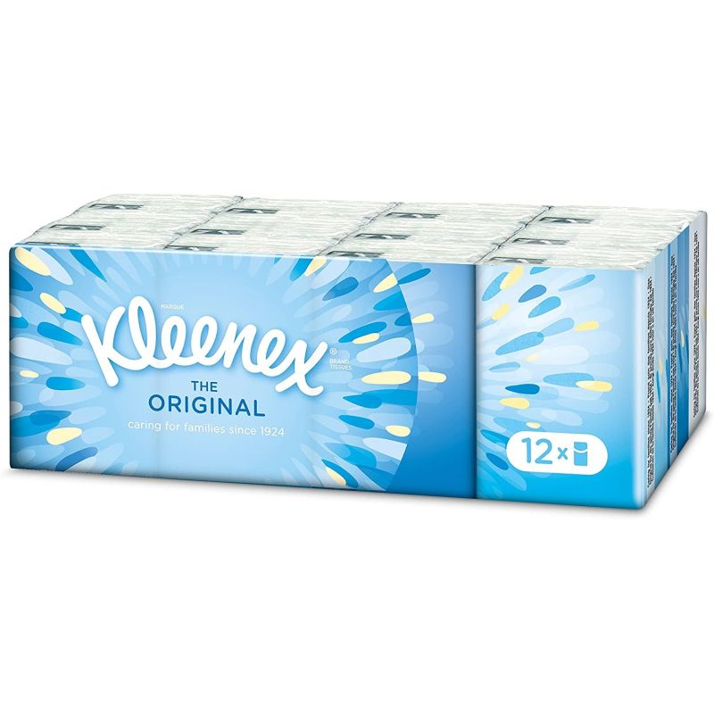 Kleenex Etui Mini Original Tissue Pocket 12 Pack, 7 4-Ply Tissues Per Pack