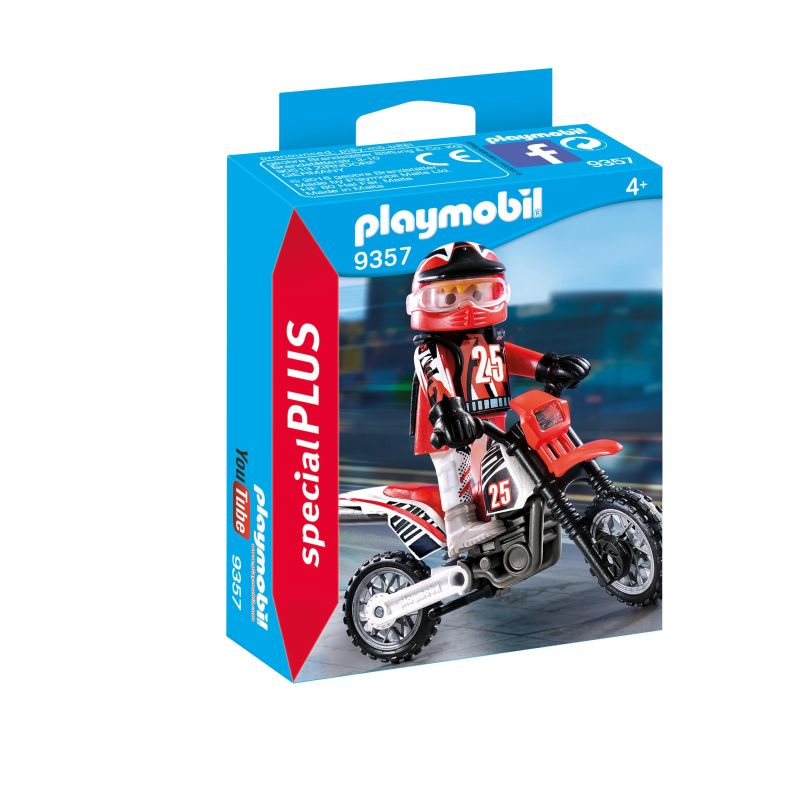 Playmobil Playmo Pilote De Motocross