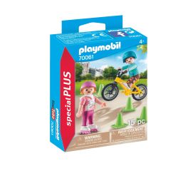 Playmobil Playmo Enfants Velo Et Rollers