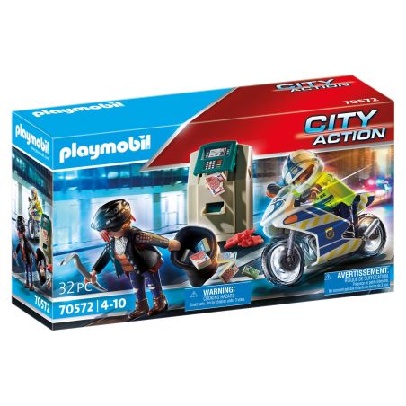 Playmobil Playmo Policier Moto Voleur