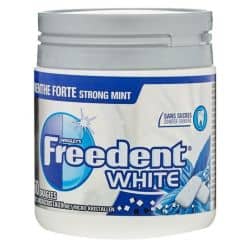 Freedent White Chewing-Gum Sans Sucres Goût Menthe Forte : La Boite De 60 Dragées - 84 G
