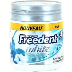 Freedent White Chewing-Gum Sans Sucres Goût Menthe Douce : La Boite De 60 Dragées - 84 G