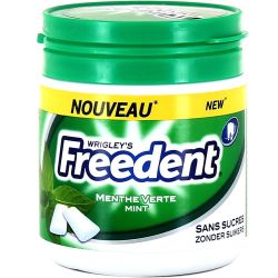Freedent Chewing-Gum Sans Sucres Goût Menthe Verte : La Boite De 60 Dragées - 84 G