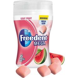 Freedent Mega Chewing-Gum Sans Sucres Goût Fruits : La Boite De 45 - 103 G