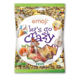 Emoji Sachet.175G Lets Go Crazy Bonbons