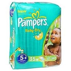 Pampers 35 Changes Baby Dry Geant T5+