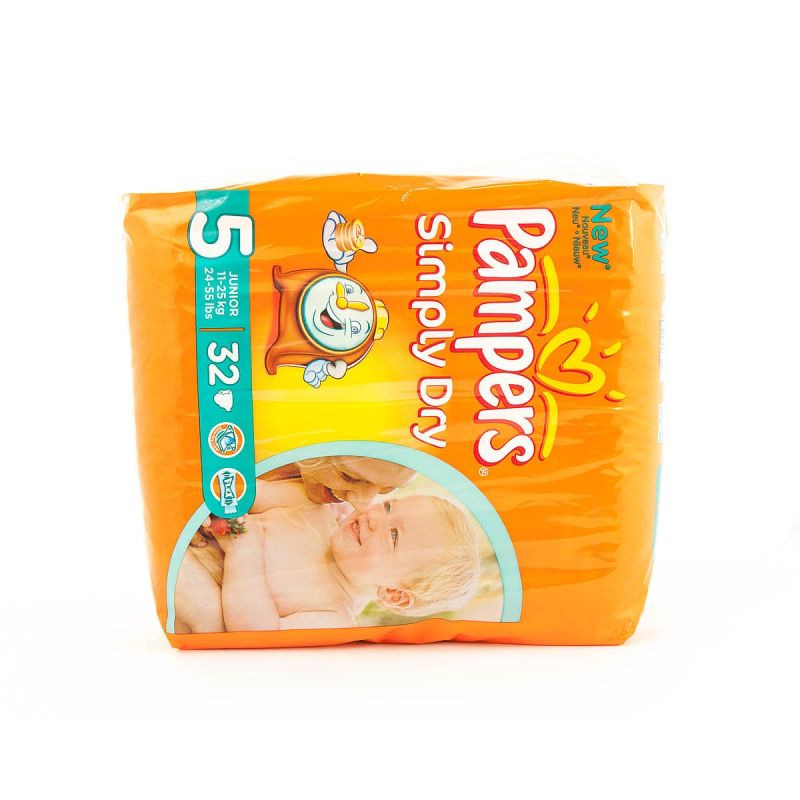 Pampers 32 Changes Super Dry Midpack Junior