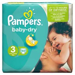 Pampers 30 Changes Baby Dry Pqt T3