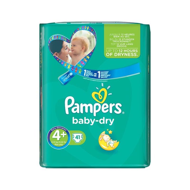 Pampers 41 Changes Baby Dry Geant T4 +