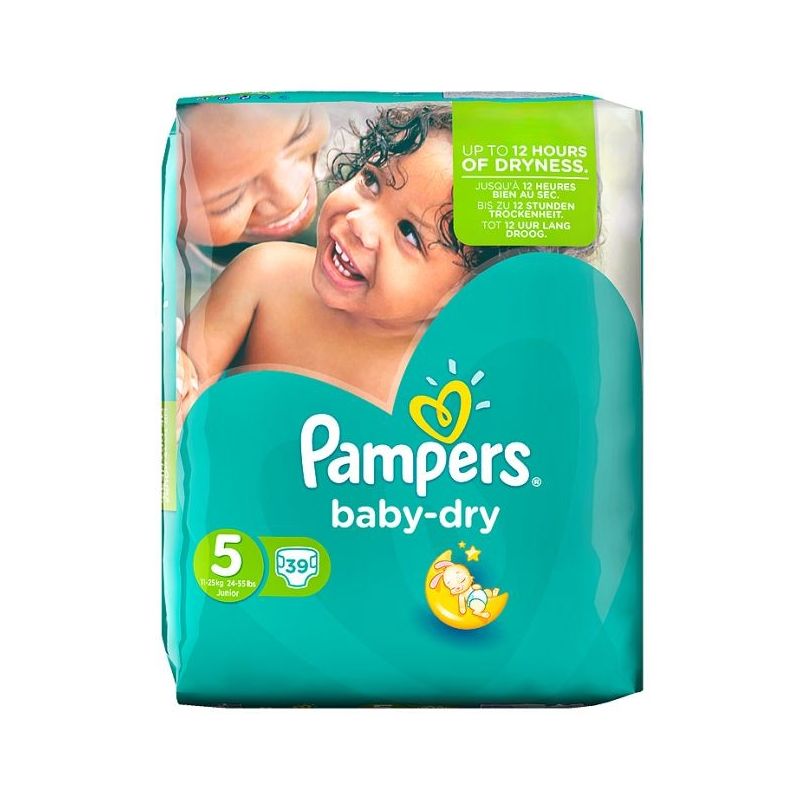 Pampers 39 Changes Baby Dry Geant T5