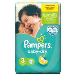 Pampers 70 Changes Babydry Value+T3