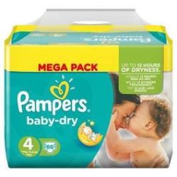 Pampers 86 Changes Baby Dry Mega T4
