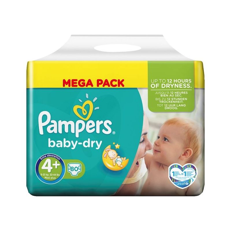 Pampers Baby Dry Mega T4+ X80