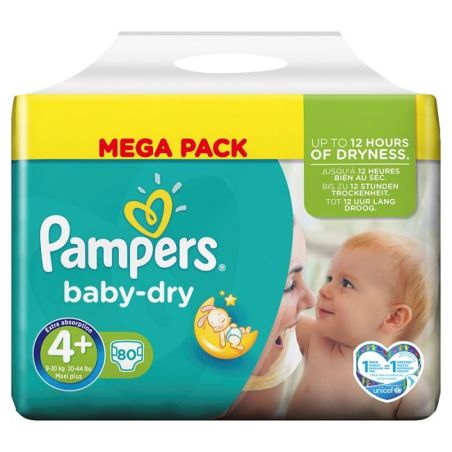 Pampers Baby Dry Mega T4+ X80
