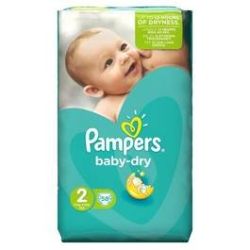 Pampers 58 Changes Baby Dry Geant T2