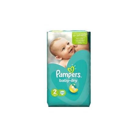 Pampers 58 Changes Baby Dry Geant T2