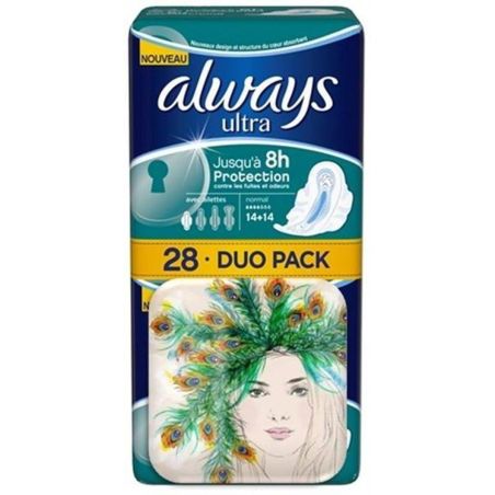 Always 28 Serviettes Ultra Duo Normales+
