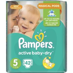Pampers Pack 42 Couches Active Baby Dry Junior 11-18 K