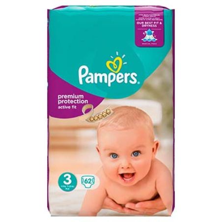 Pampers Pamp.Activ.Fit V.4/9Kgx62