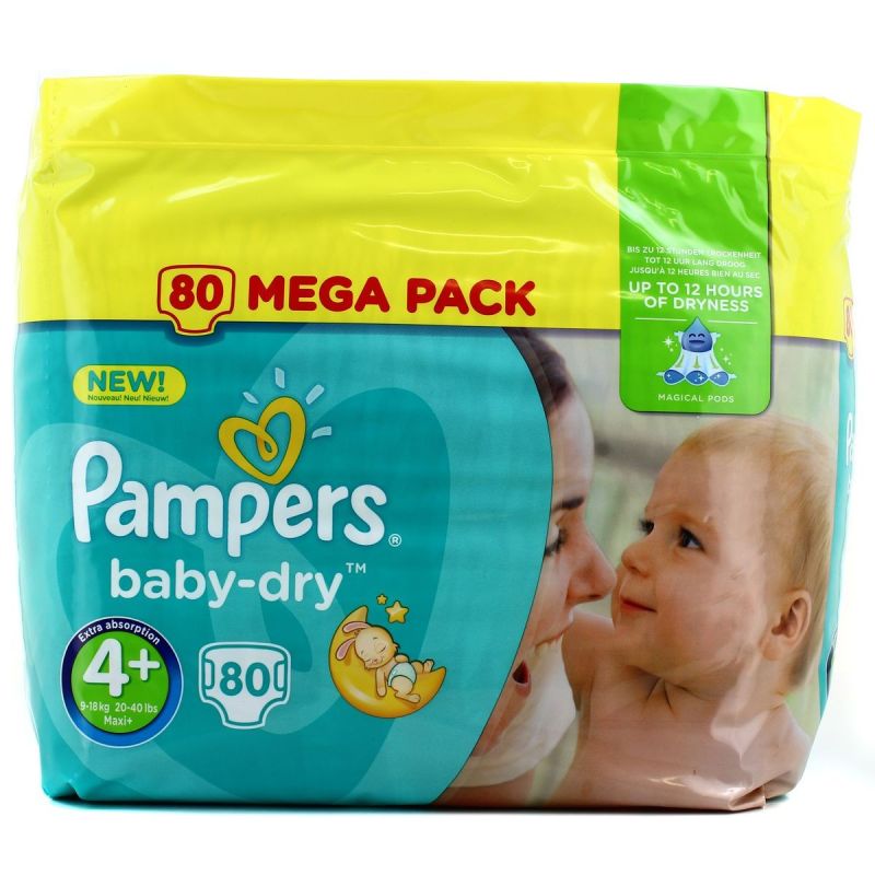 Pampers Baby Dry Mega T4+ X80