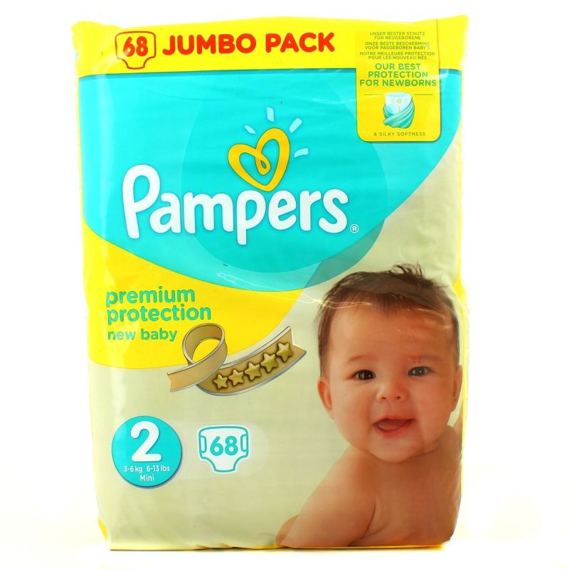 Pampers Couches baby-dry taille 2 Mini, 4-8 kg