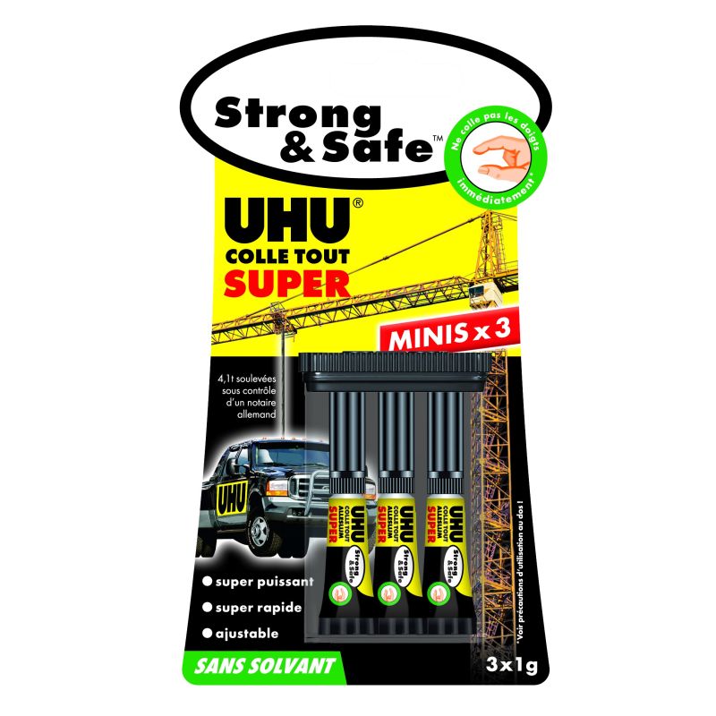 Uhu 3 Tubes Strong&Safe 1G