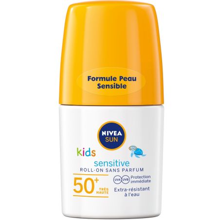 Nivea Protection Solaire Sensitive Kids Spf 50+ Le Roll-On De 50Ml