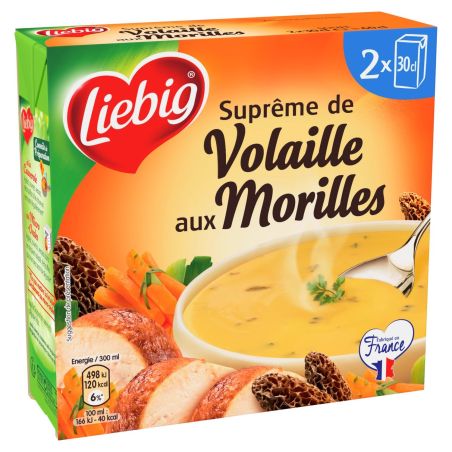 Liebig Soupe Suprême De Volaille Aux Morilles : Le Lot 2 Bricks 300Ml