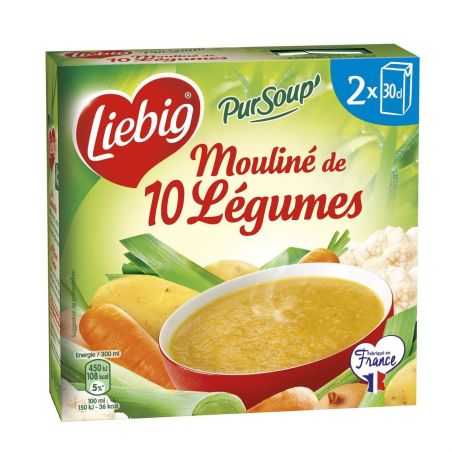 Liebig Soupe 10 Légumes : Les 2 Briques De 30 Cl