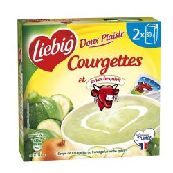 Liebig Soupe Courgettes Et Vache Qui Rit : Les 2 Briques De 30 Cl