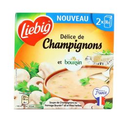 Liebig Soupe Champignon Et Boursin : Les 2 Briques De 30Cl