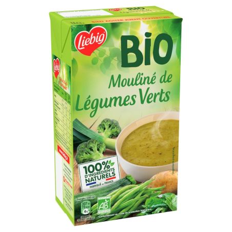 Liebig Soupe Bio Mouliné De Légumes Verts : La Brique D'1L
