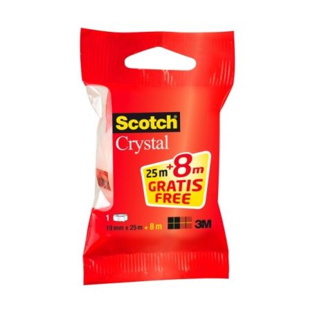 Scotch Rech.Ruban Adhes.Crystal 25+8