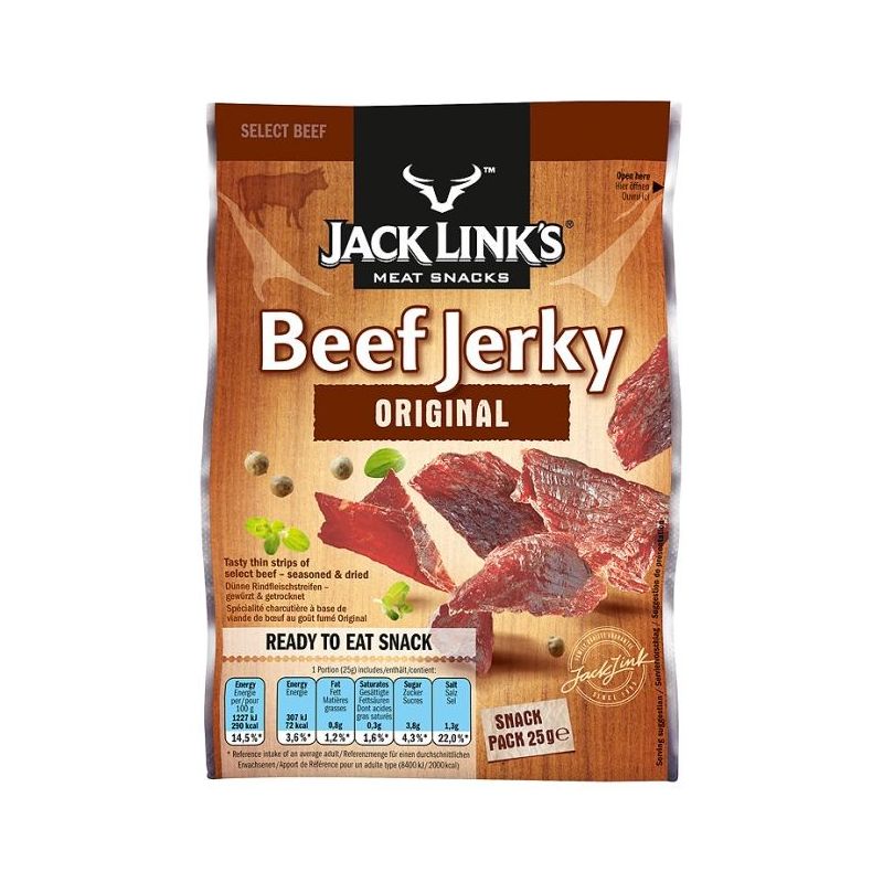 Jack Link'S Link S Beef Jerky Original Snack Pack 25G