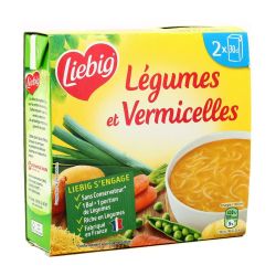 Liebig Soupe Légumes & Pâtes Vermicelles : Le Paquet De 2 Briques 30Ml