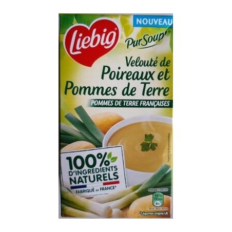 Liebig Pur'Soup Origine France Velouté De Poireaux Pommes Terre : La Brique D'1L