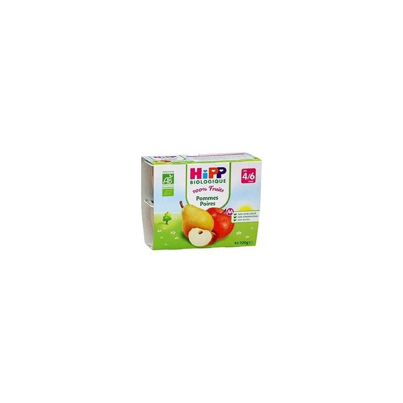 Hipp 4X100G Coupelle Pomme/Poire Bio
